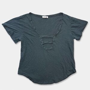 LNA Top Size XS Black Color Cotton Front Cutouts On Chest GUC